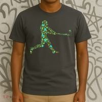 Baseball Player Pattern T-Shirt thumb 3