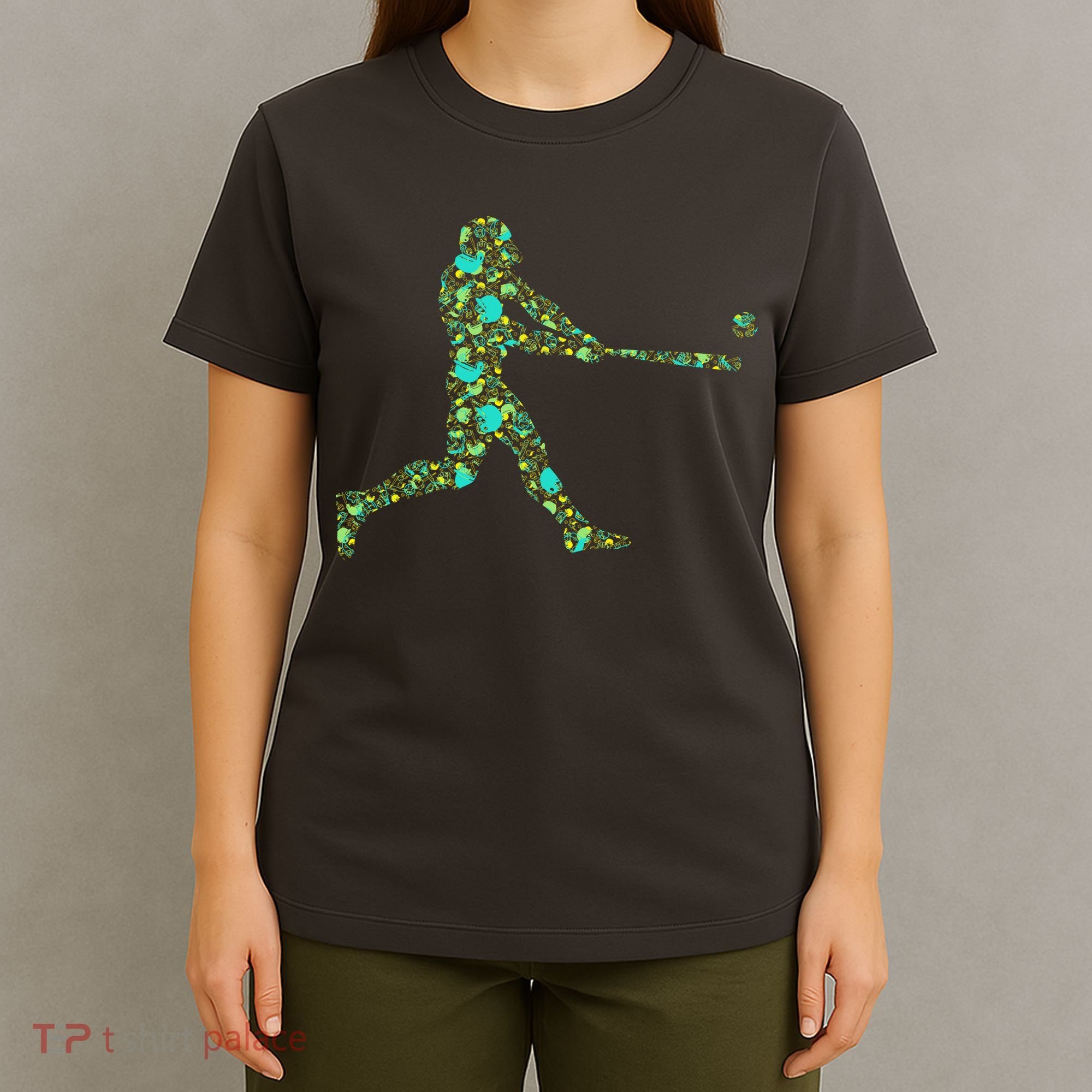 Baseball Player Pattern T-Shirt