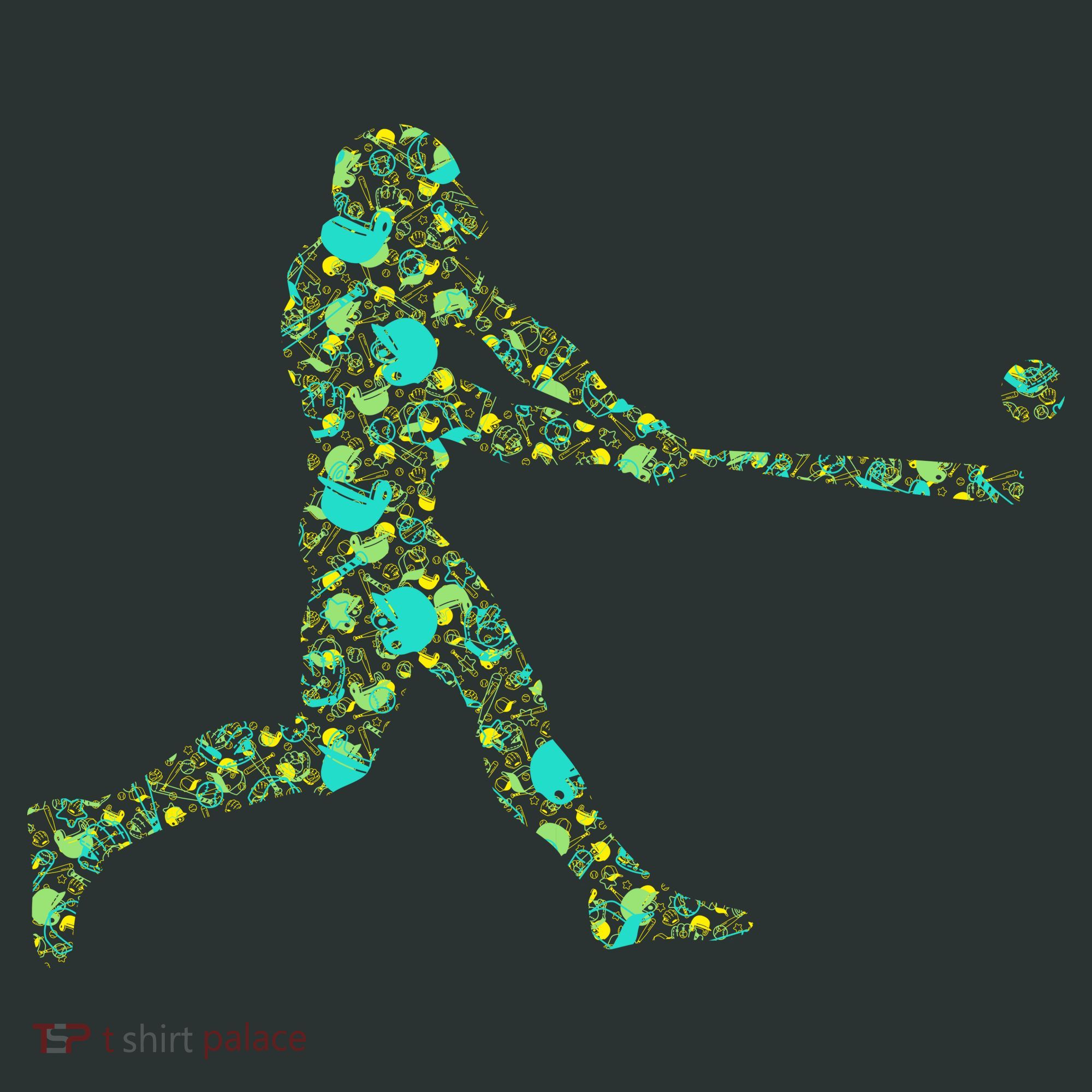 Baseball Player Pattern T-Shirt