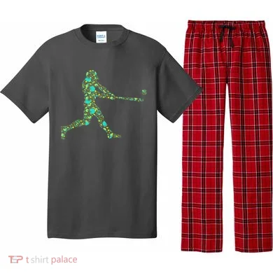 Baseball Player Pattern Pajama Set