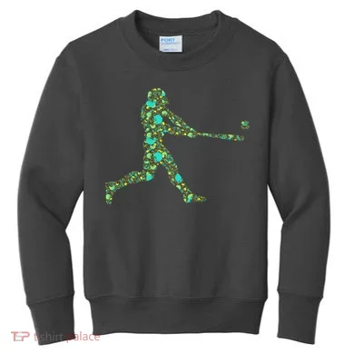 Baseball Player Pattern Kids Sweatshirt