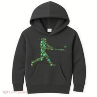 Baseball Player Pattern Kids Hoodie thumb 0