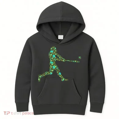 Baseball Player Pattern Kids Hoodie