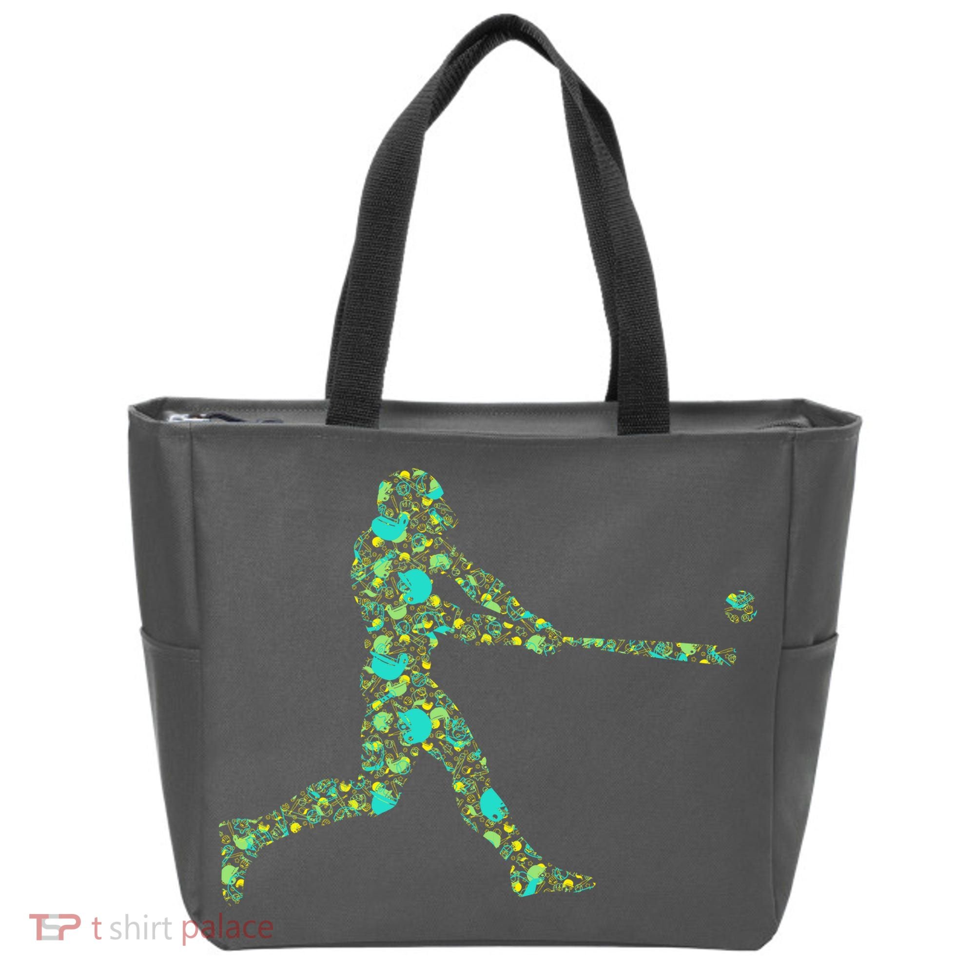 Baseball Player Pattern Tote Bag