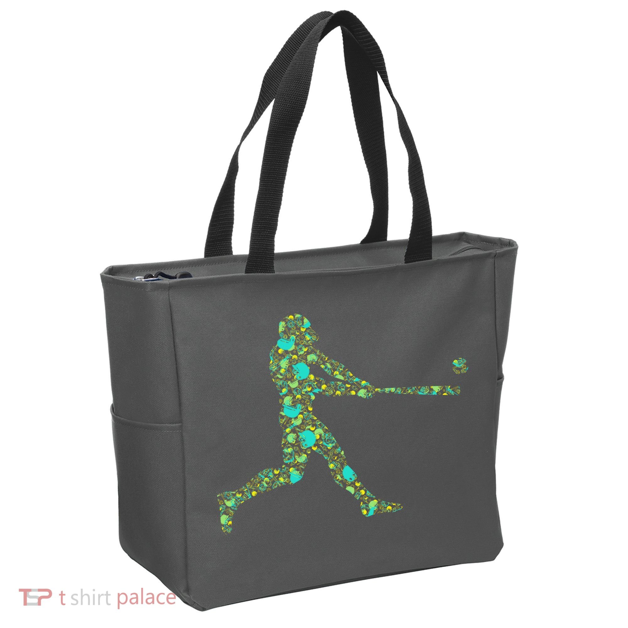 Baseball Player Pattern Tote Bag