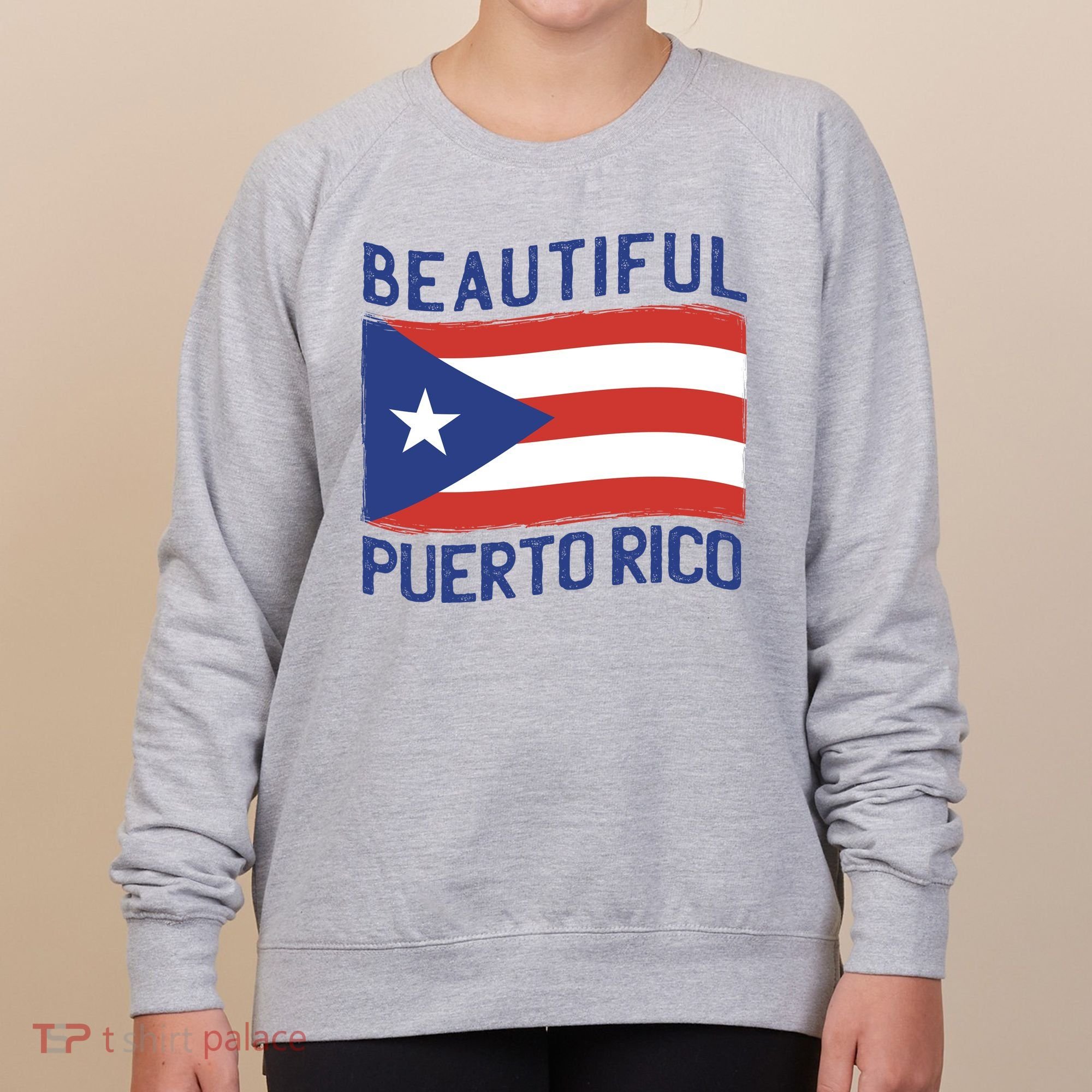 Beautiful Puerto Rico Flag Women's Sweatshirt