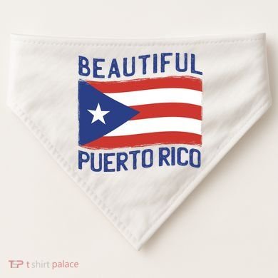 Beautiful Puerto Rico Flag USA-Made Doggie Bandana