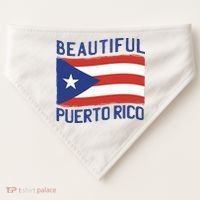 Beautiful Puerto Rico Flag USA-Made Doggie Bandana thumb 0