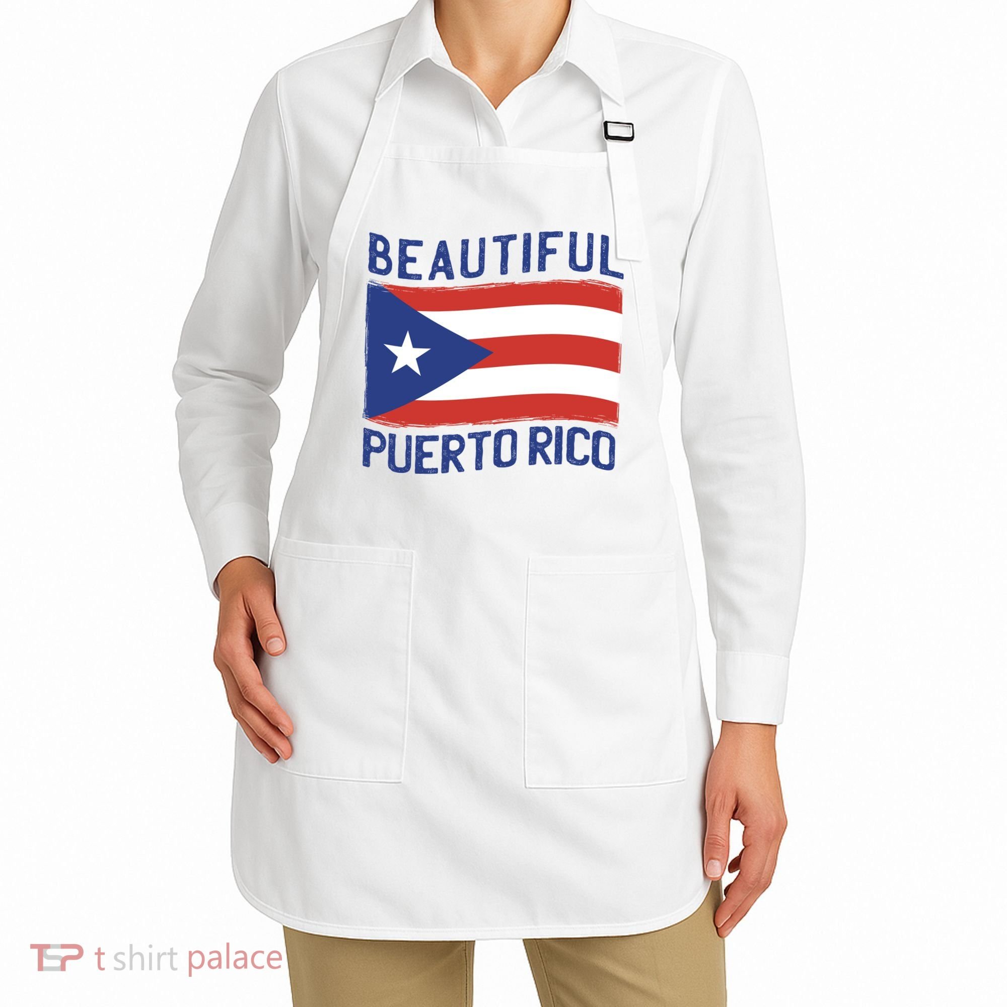 Beautiful Puerto Rico Flag Apron