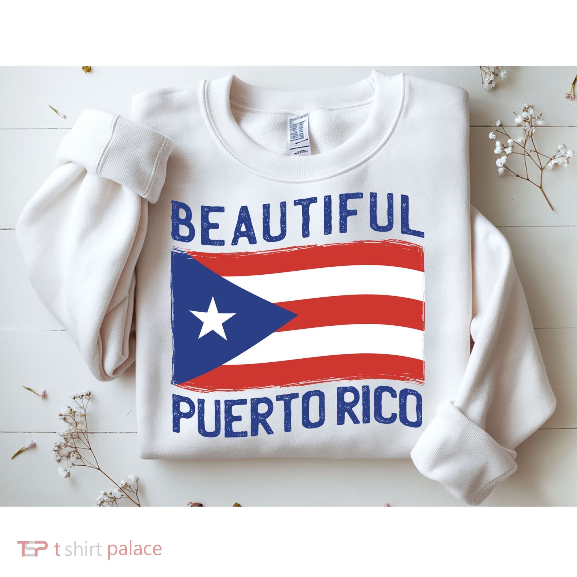 Beautiful Puerto Rico Flag Sweatshirt