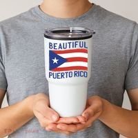 Beautiful Puerto Rico Flag Tumbler thumb 2