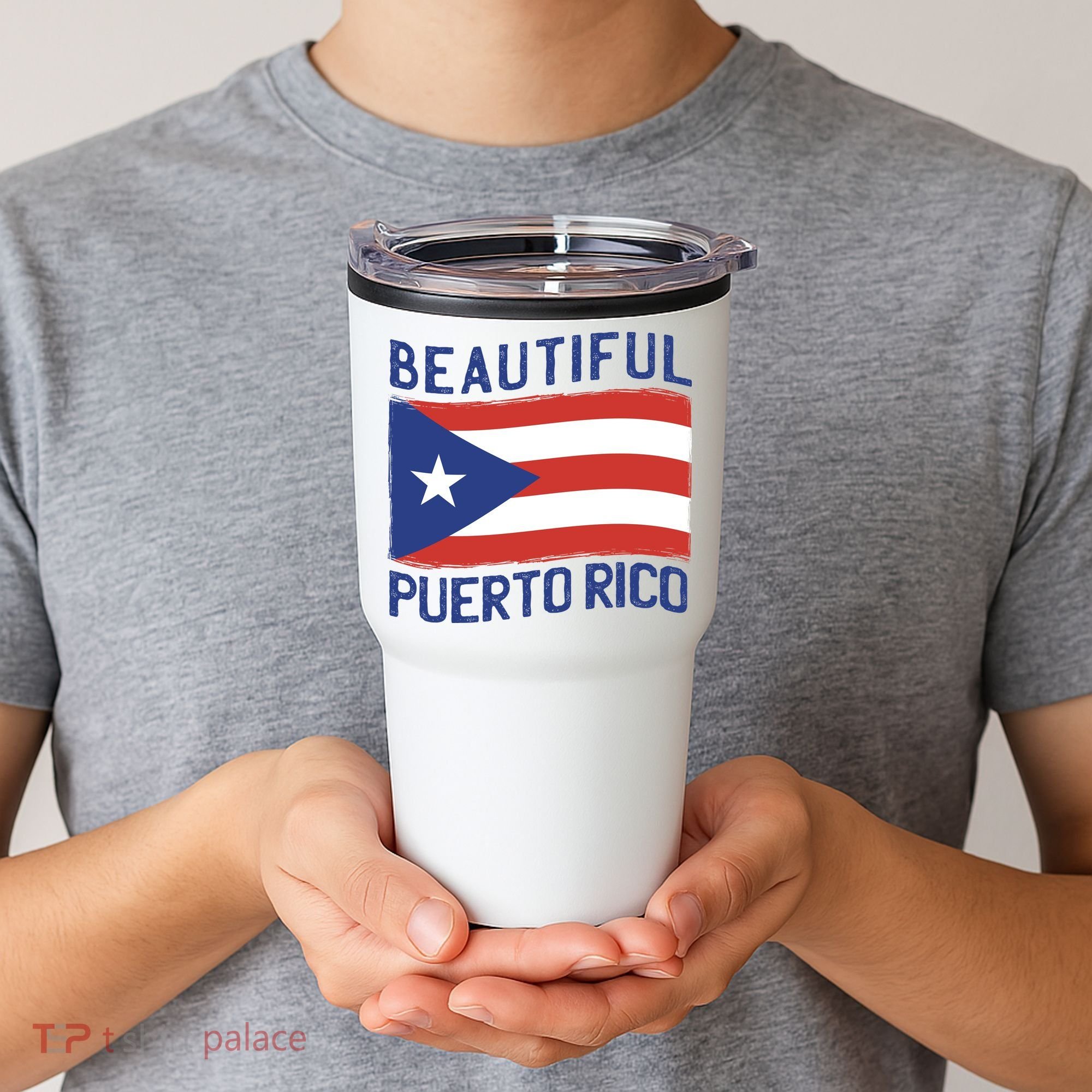 Beautiful Puerto Rico Flag Tumbler