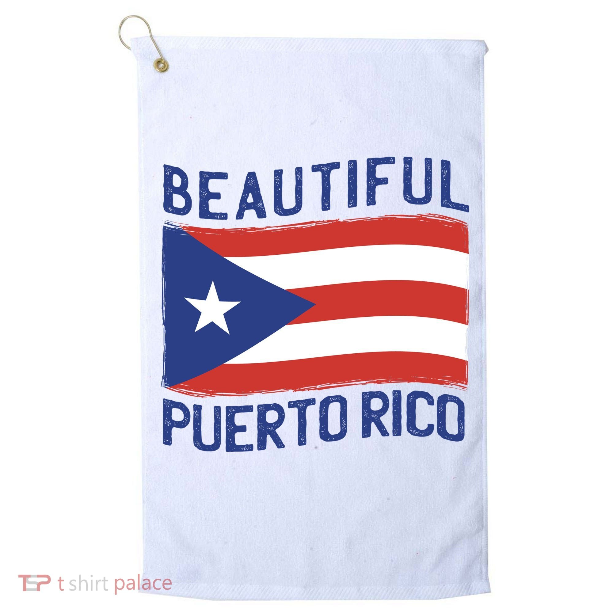 Beautiful Puerto Rico Flag Golf Towel