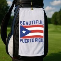 Beautiful Puerto Rico Flag Golf Towel thumb 2