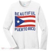Beautiful Puerto Rico Flag Women's Long Sleeve Shirt thumb 0