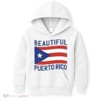 Beautiful Puerto Rico Flag Kids Hoodie thumb 0