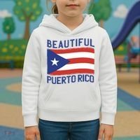 Beautiful Puerto Rico Flag Kids Hoodie thumb 3