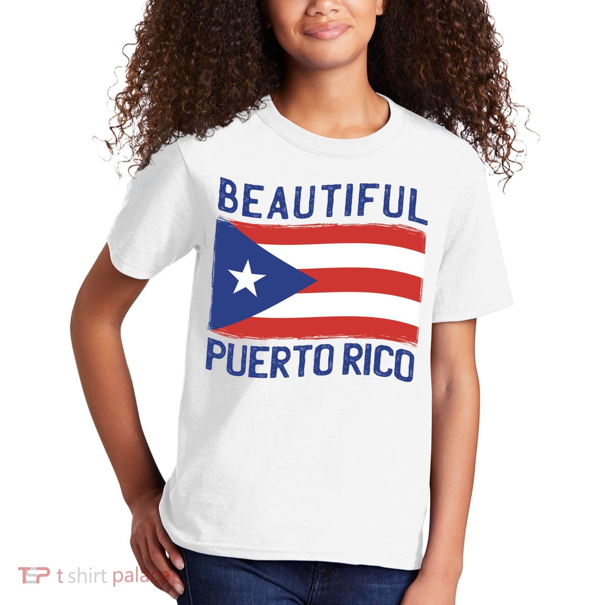 Beautiful Puerto Rico Flag Kids T-Shirt