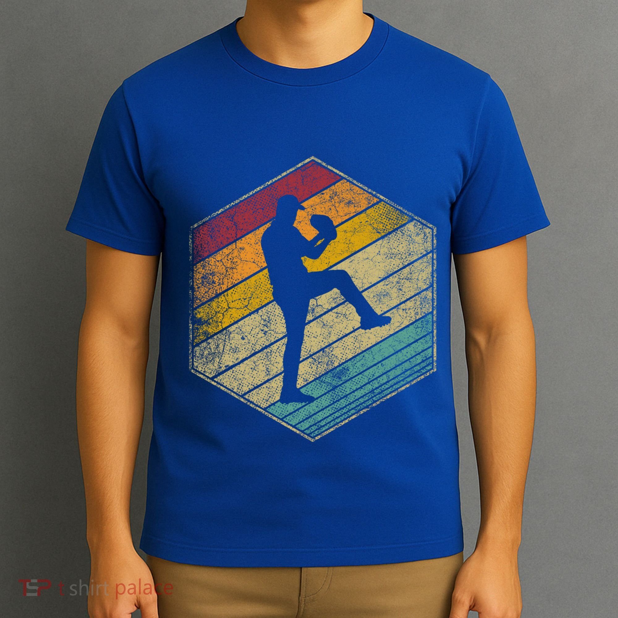 Baseball Pitcher Retro Vintage 70s 80s 90s Gift Cute Gift T-Shirt