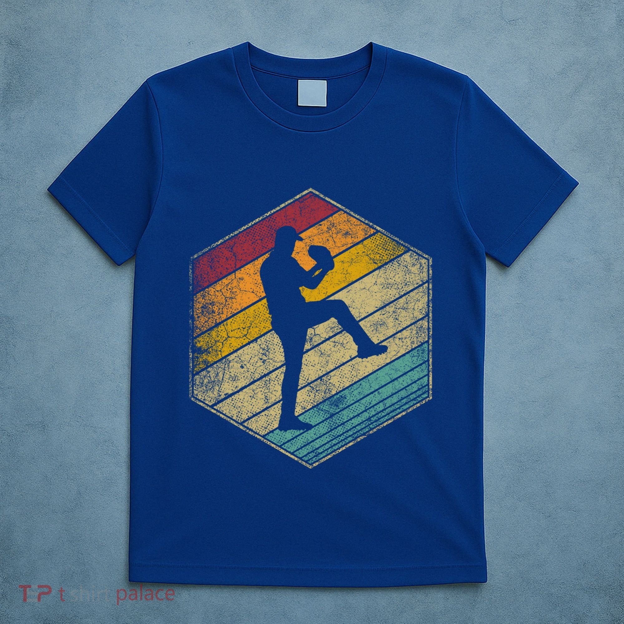 Baseball Pitcher Retro Vintage 70s 80s 90s Gift Cute Gift T-Shirt