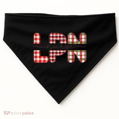 Buffalo Plaid Rn Nurse Graphic USA-Made Doggie Bandana