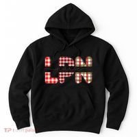 Buffalo Plaid Rn Nurse Graphic Hoodie thumb 0