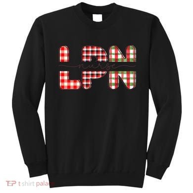 Buffalo Plaid Rn Nurse Graphic Sweatshirt