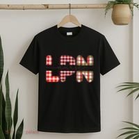 Buffalo Plaid Rn Nurse Graphic T-Shirt thumb 2