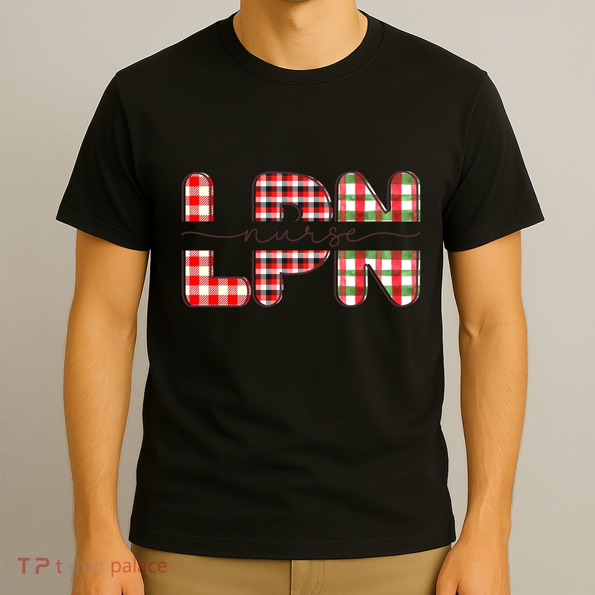 Buffalo Plaid Rn Nurse Graphic T-Shirt