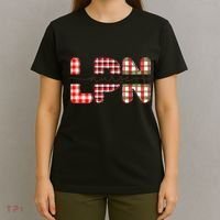Buffalo Plaid Rn Nurse Graphic T-Shirt thumb 4