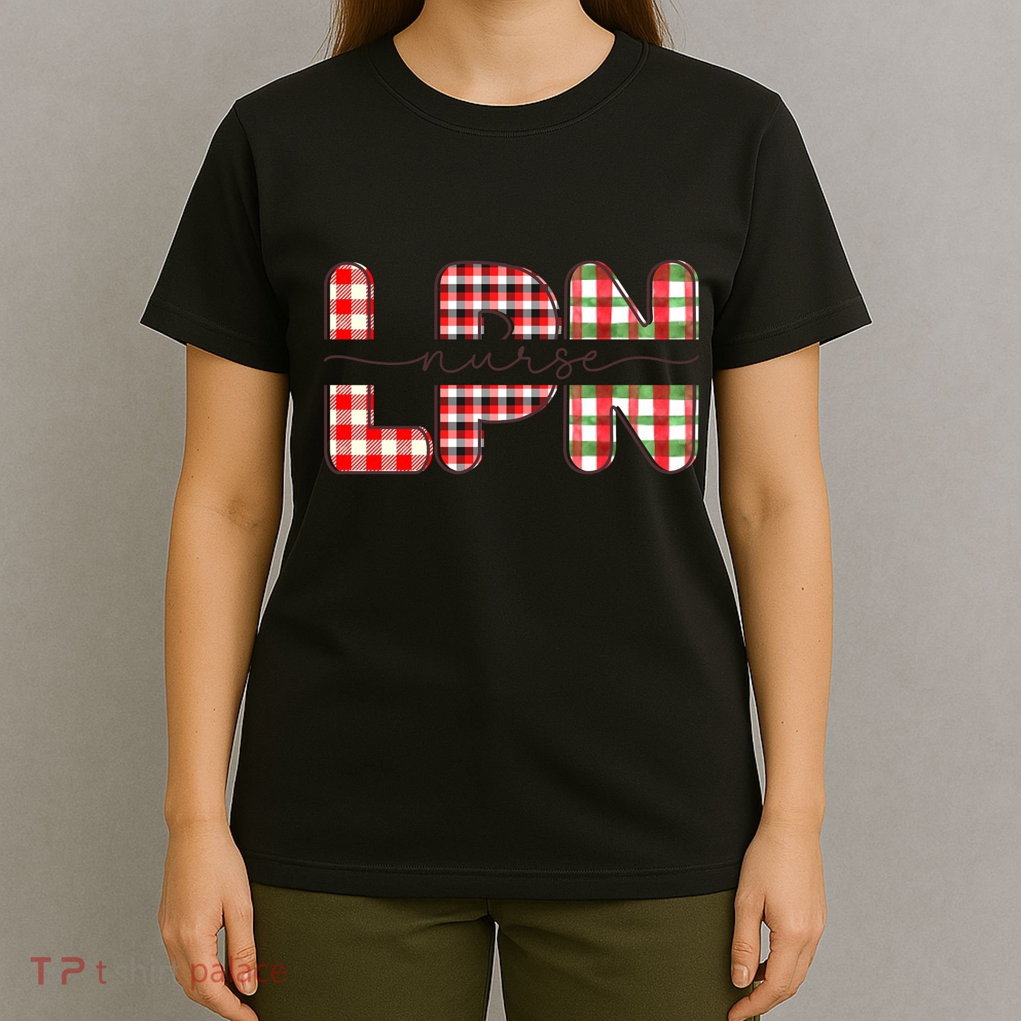 Buffalo Plaid Rn Nurse Graphic T-Shirt
