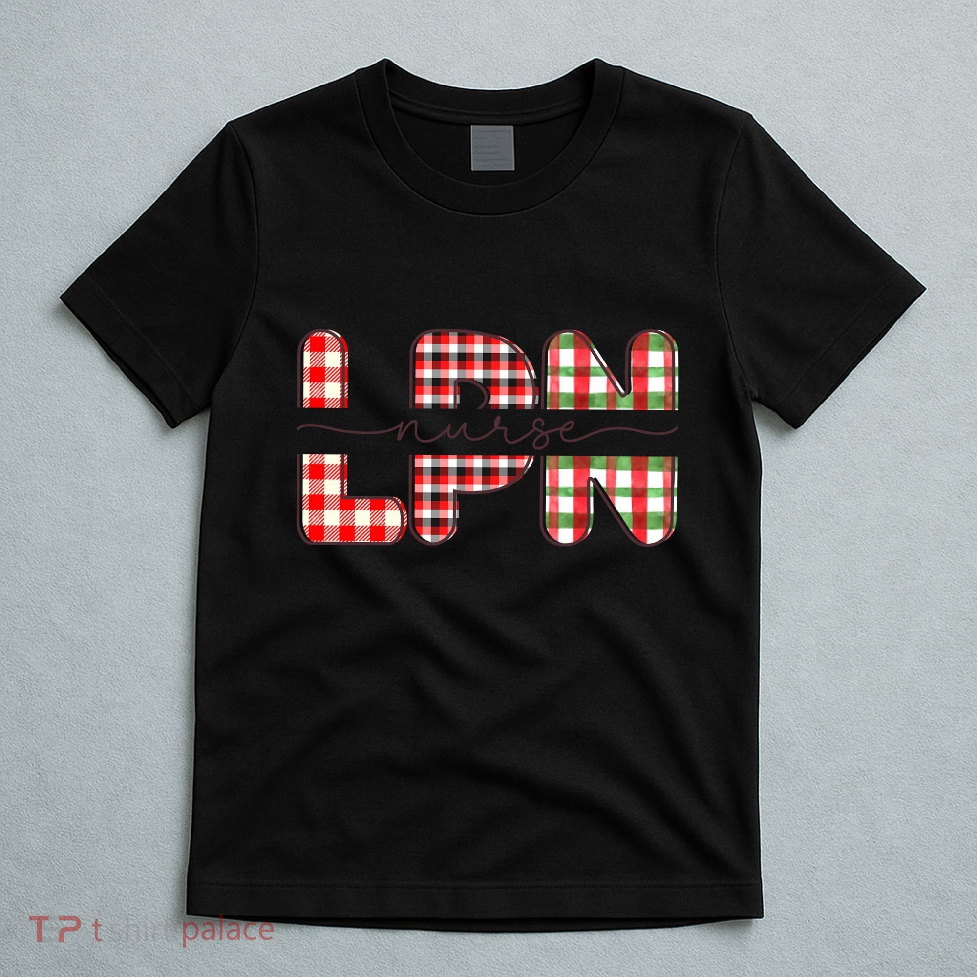 Buffalo Plaid Rn Nurse Graphic T-Shirt