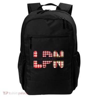 Buffalo Plaid Rn Nurse Graphic Backpack