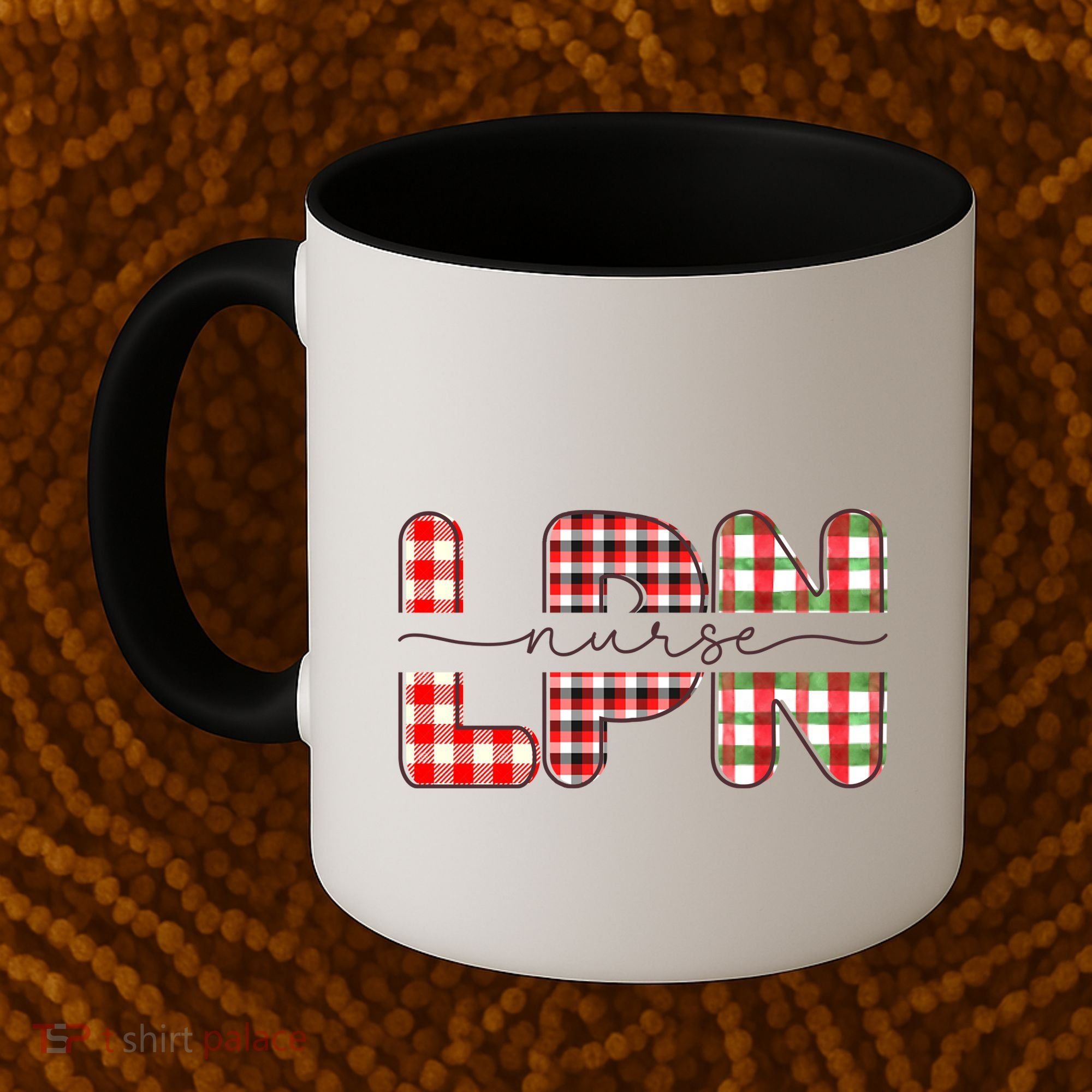 Buffalo Plaid Rn Nurse Graphic Coffee Mug