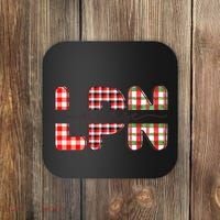Buffalo Plaid Rn Nurse Graphic Coaster thumb 0