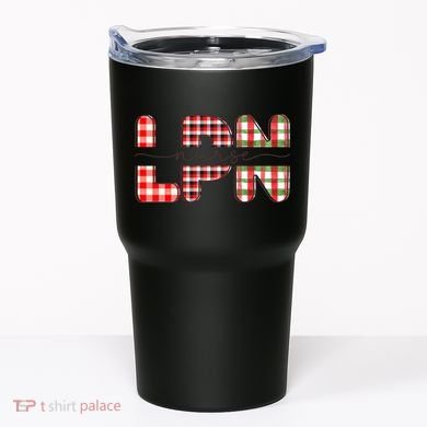 Buffalo Plaid Rn Nurse Graphic Tumbler