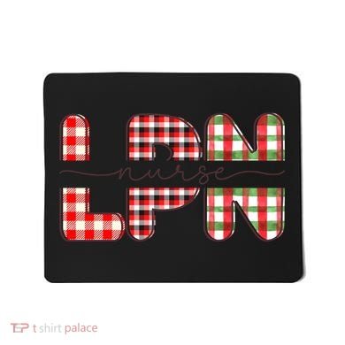 Buffalo Plaid Rn Nurse Graphic Mousepad
