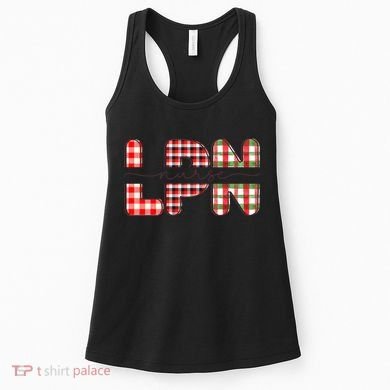 Buffalo Plaid Rn Nurse Graphic Women's Tank Top