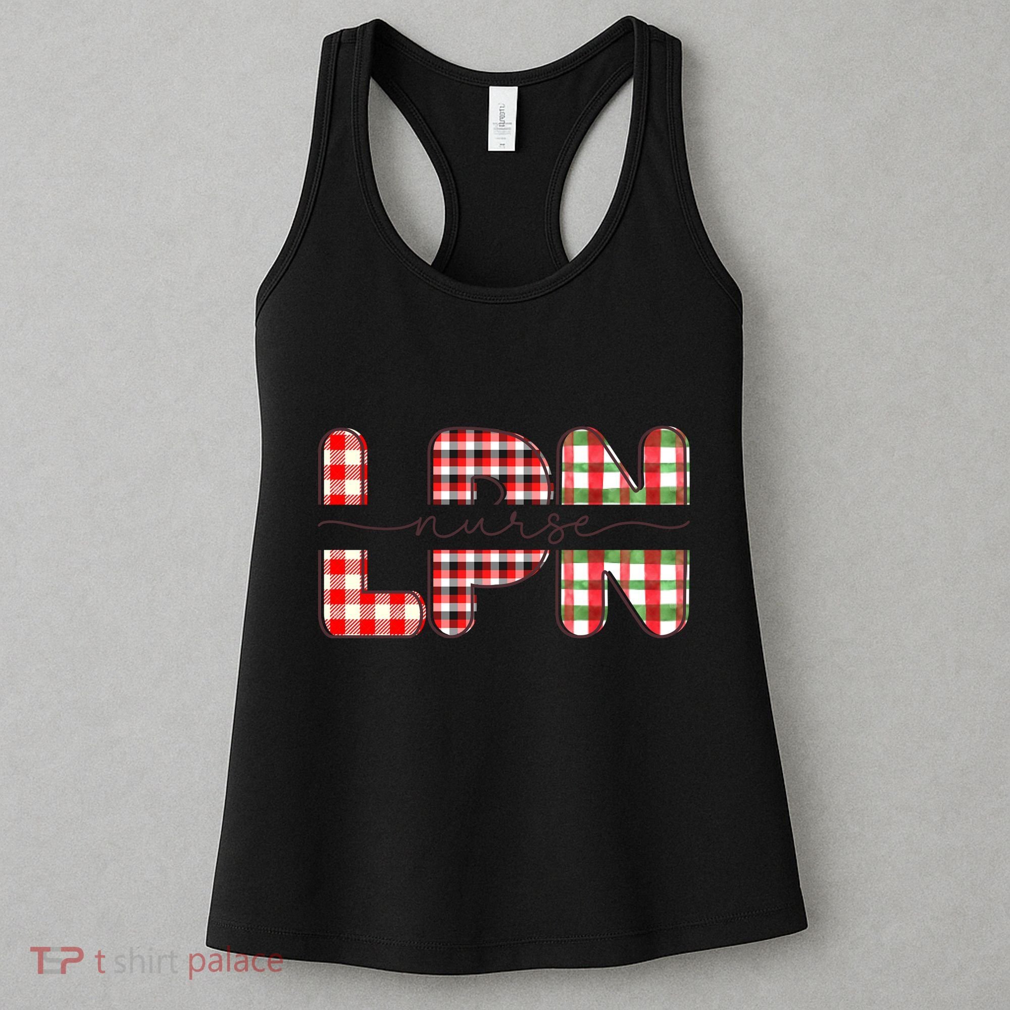 Buffalo Plaid Rn Nurse Graphic Women's Tank Top