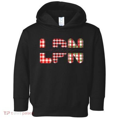 Buffalo Plaid Rn Nurse Graphic Toddler Hoodie