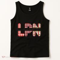 Buffalo Plaid Rn Nurse Graphic Tank Top thumb 2