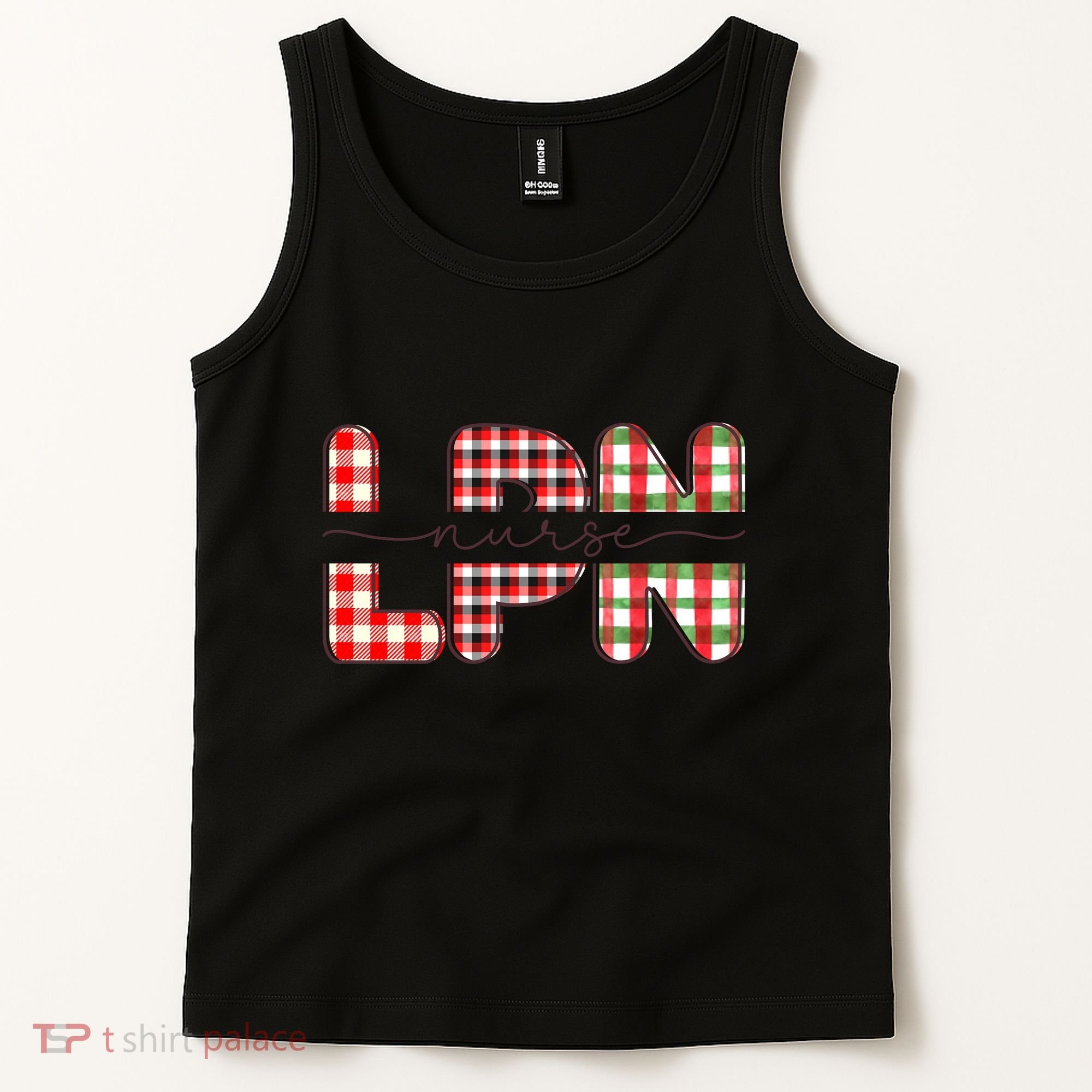 Buffalo Plaid Rn Nurse Graphic Tank Top