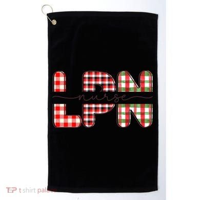 Buffalo Plaid Rn Nurse Graphic Golf Towel