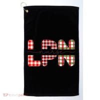 Buffalo Plaid Rn Nurse Graphic Golf Towel thumb 0