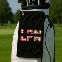Buffalo Plaid Rn Nurse Graphic Golf Towel thumb 2
