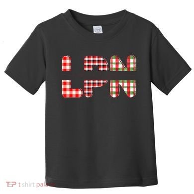 Buffalo Plaid Rn Nurse Graphic Toddler T-Shirt