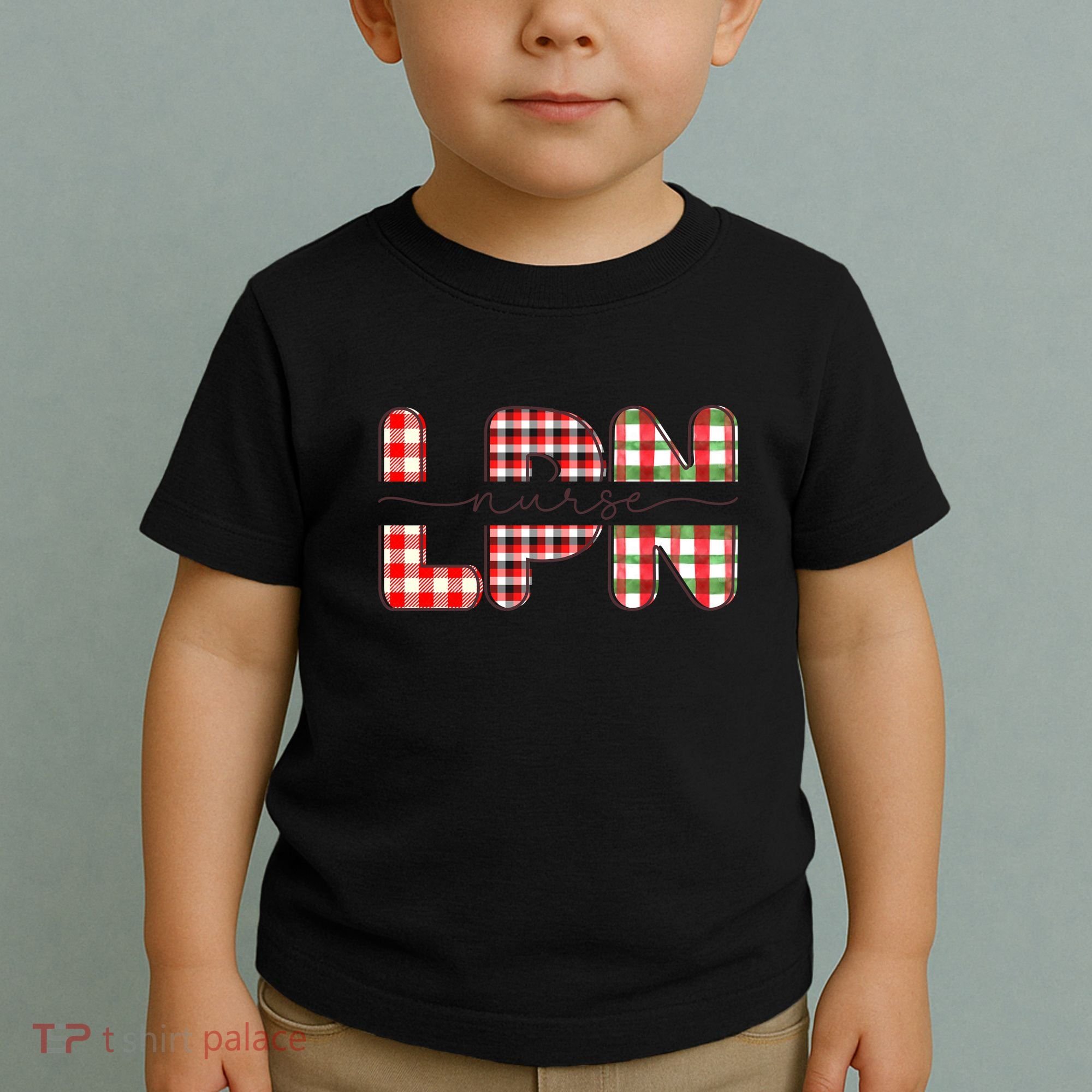 Buffalo Plaid Rn Nurse Graphic Toddler T-Shirt