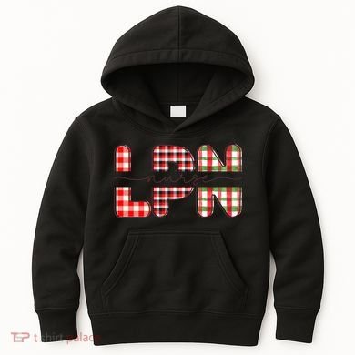 Buffalo Plaid Rn Nurse Graphic Kids Hoodie