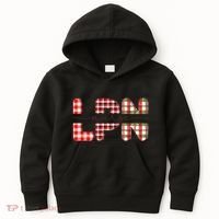 Buffalo Plaid Rn Nurse Graphic Kids Hoodie thumb 0