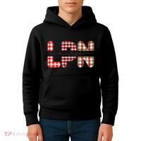 Buffalo Plaid Rn Nurse Graphic Kids Hoodie thumb 4